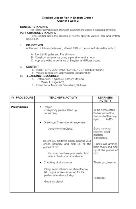 lesson in msep grade 4