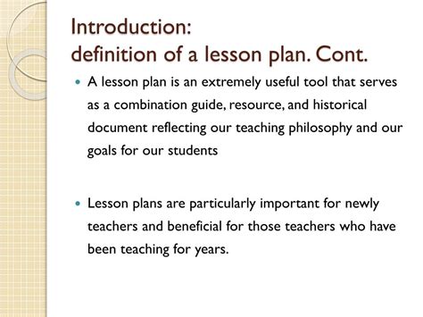 Lesson Plan Definition