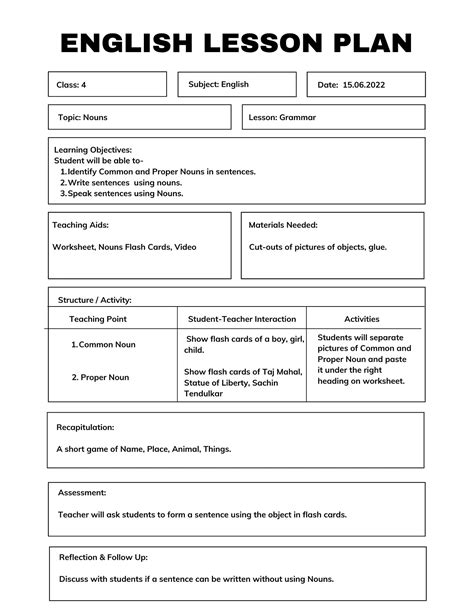 Lesson Plan Example