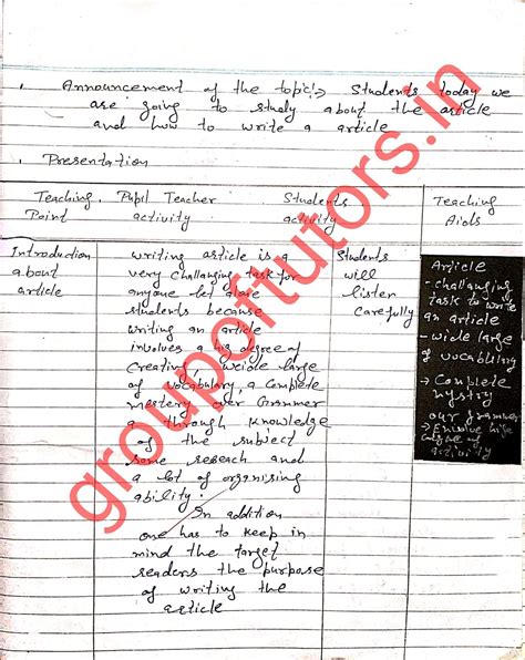 Lesson Plan For B Ed Pdf