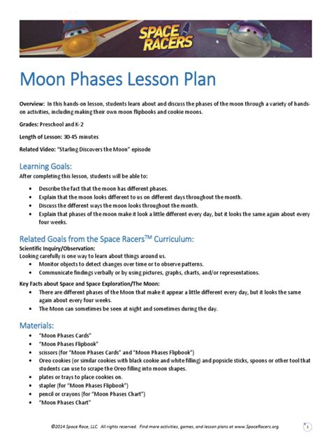 Lesson Plan Phases Of The Moon Nagwa Moon Phase Lesson Plan - Moon Phase Lesson Plan
