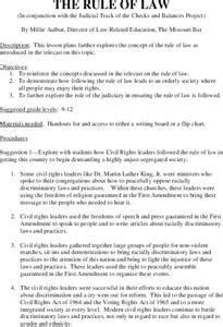 Lesson Plan The Rule Of Law In The Rules And Laws First Grade - Rules And Laws First Grade