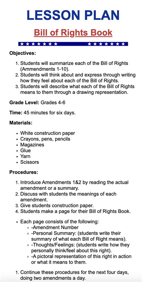 Lesson Plans Bill Of Rights Constitution Center Bill Of Rights Printable For Students - Bill Of Rights Printable For Students