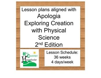 Lesson Plans For Apologiau0027s Science Books Apologia Physical Science Lesson Plans - Apologia Physical Science Lesson Plans