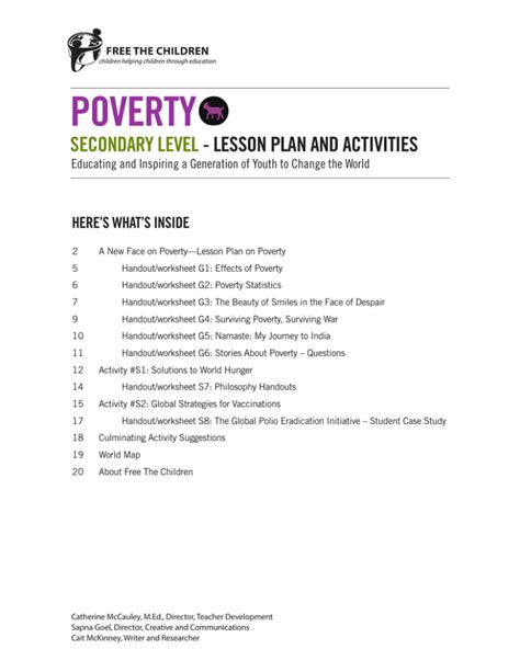 Lesson Plans Poverty Hre Usa Causes Of Poverty Worksheet - Causes Of Poverty Worksheet