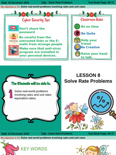 Lesson Solving Rate Problems 8 1 Wikispaces