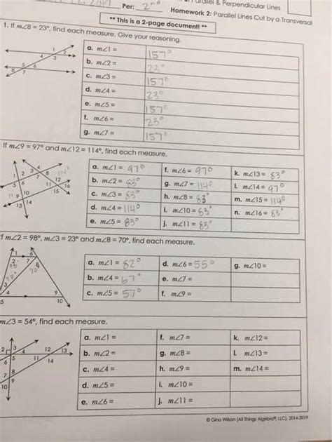 Full Download Lesson 3 3 Practice C Geometry 