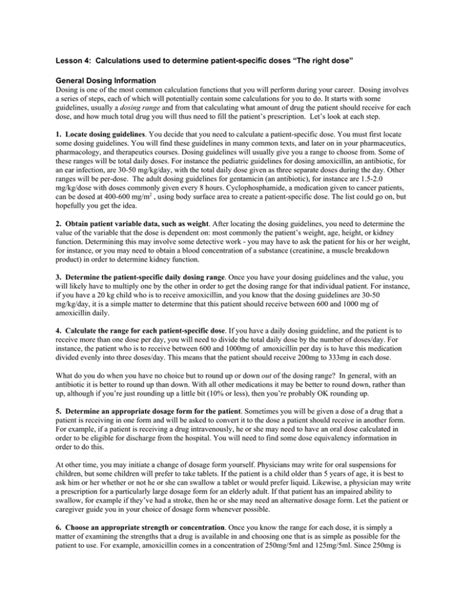 Read Lesson 4 Calculations Used To Determine Patient Specific Doses 