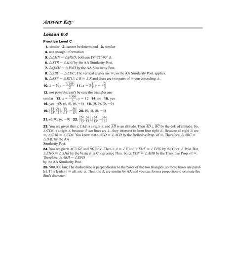 Download Lesson 4 Practice C Geometry Answers 