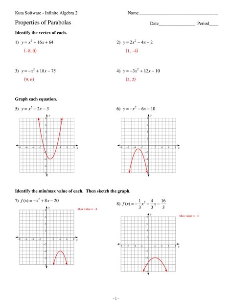 Read Online Lesson 8 2 Skills Practice Parabolas Answers 