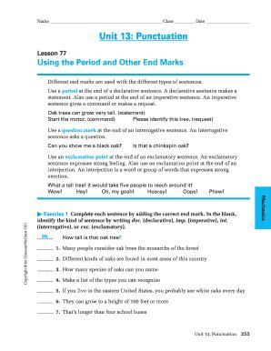 Download Lesson 82 Unit 13 Punctuation Answers 