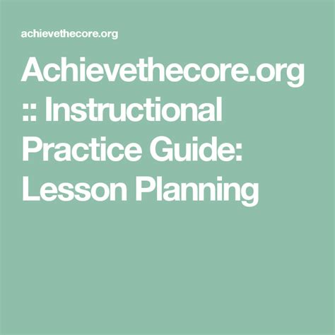 Read Lesson Plan Analysis Achievethecore 
