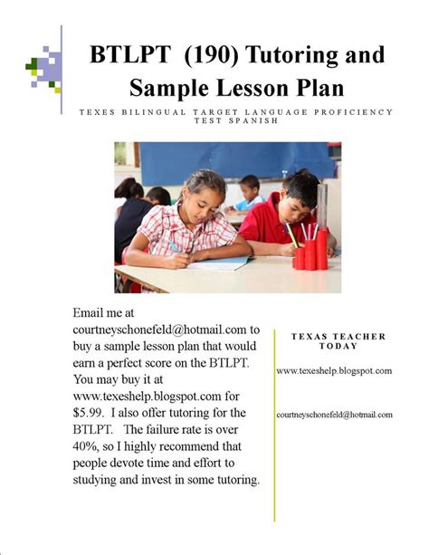 Download Lesson Plan Examples For Btlpt Test 