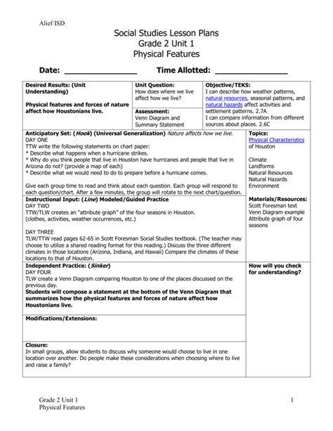 Read Online Lesson Plan For 8Th Grade Social Studies 