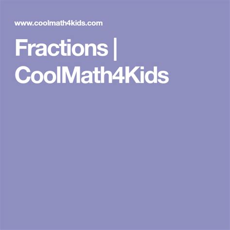 Lessons On Fractions   Fractions Coolmath4kids - Lessons On Fractions