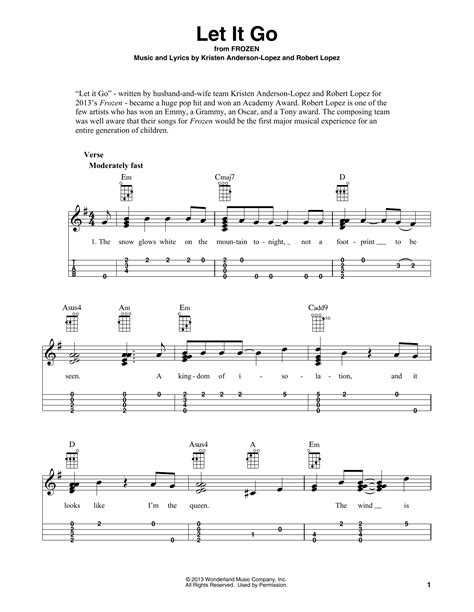 Let It Go Tabs