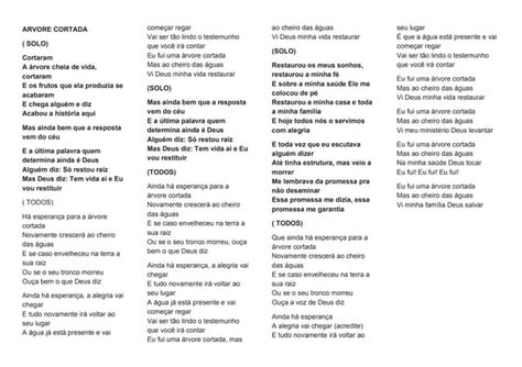 Letra Arvore Cortada