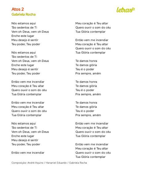 Letra Atos 2