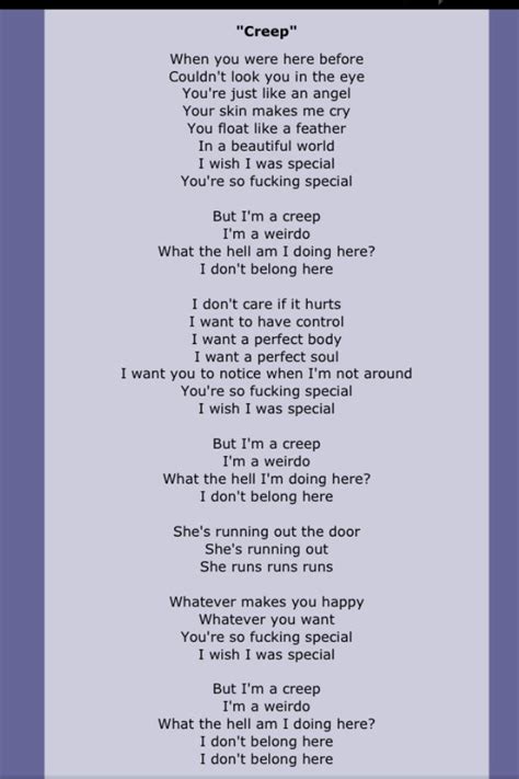 Letra De Creep
