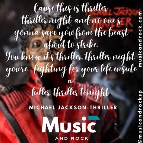 Letra De Thriller Michael Jackson