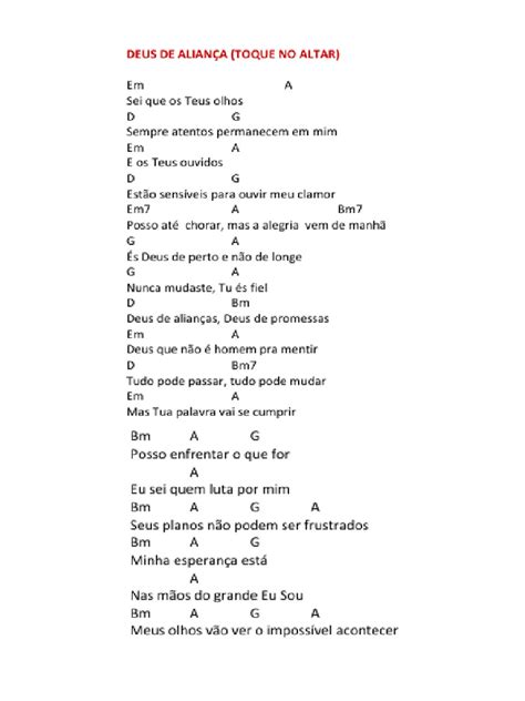 Letra Deus De Aliança