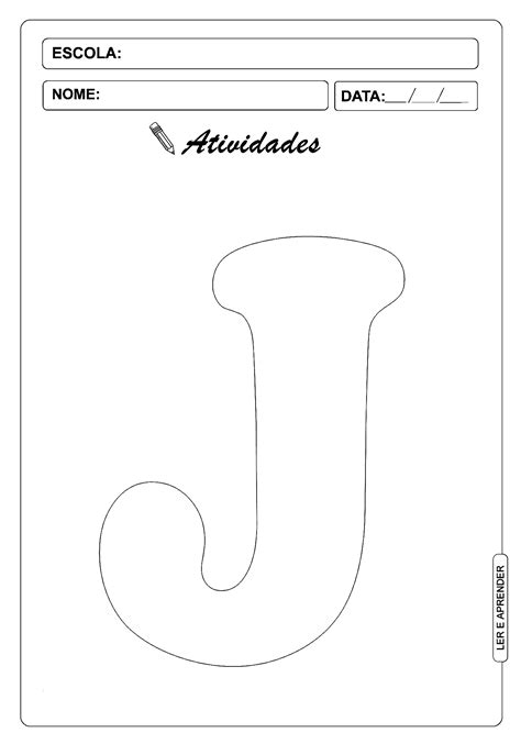Letra J Para Imprimir