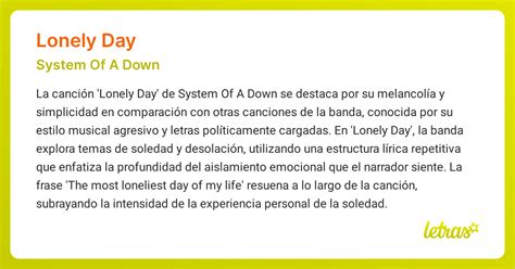 Letra Lonely Day