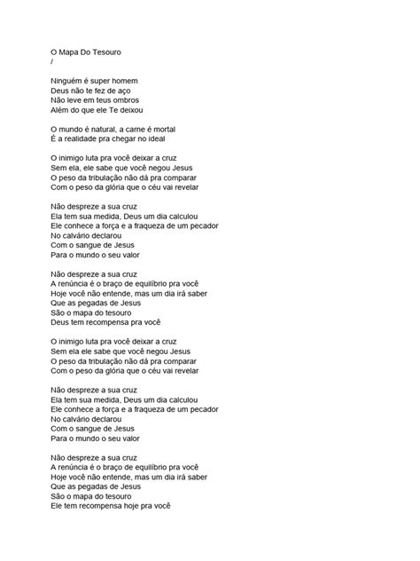 Letra Mapa Do Tesouro