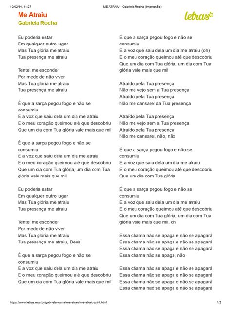 Letra Me Atraiu