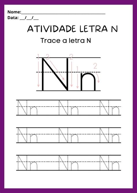 Letra N Para Imprimir
