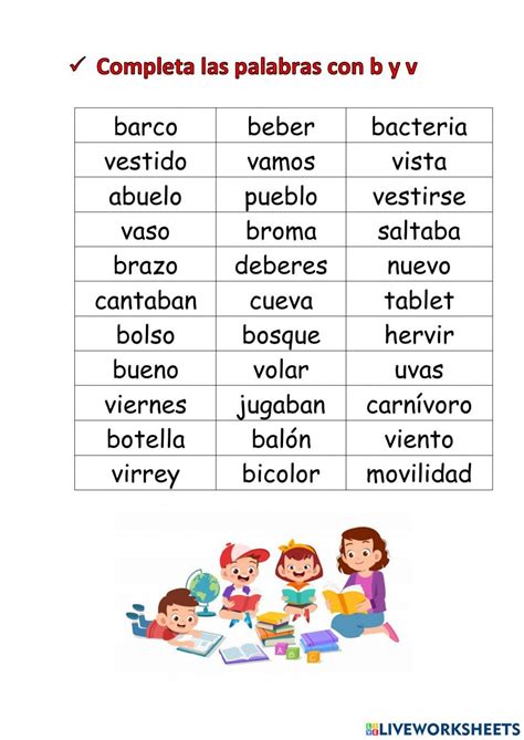 Letras V Y B