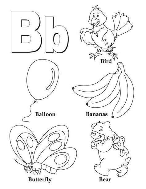 Letter B Coloring Pages Free Printable Sheets For Letter B Coloring Pages - Letter B Coloring Pages