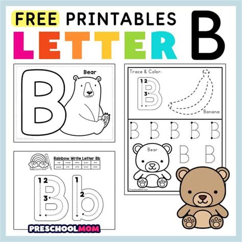 Letter B Preschool Printables Preschool Mom Letter B Preschool Worksheets - Letter B Preschool Worksheets