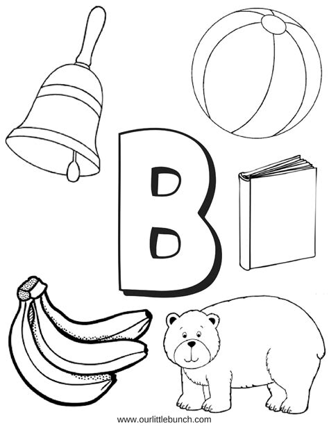Letter B Printable Coloring Worksheet Letter B Printable Worksheet - Letter B Printable Worksheet
