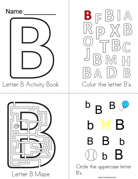 Letter B Worksheets Twisty Noodle Letter B Preschool Worksheets - Letter B Preschool Worksheets
