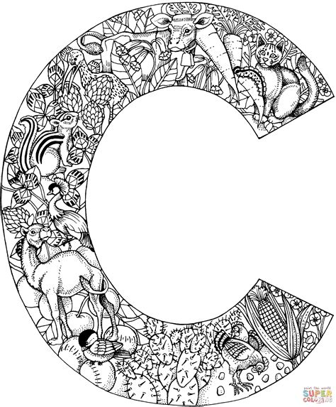 Letter C Coloring Pages Free Download In The Letter C Coloring Pages - Letter C Coloring Pages
