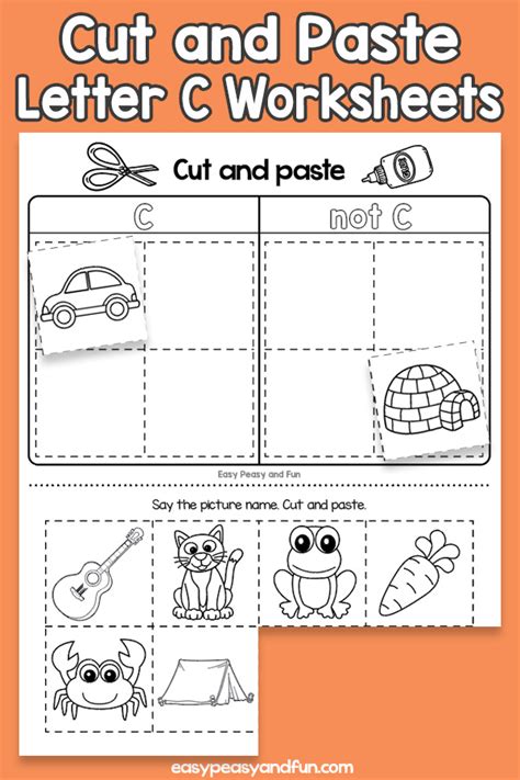 Letter C Cut And Paste   Cut And Paste Letter C Worksheets Easy Peasy - Letter C Cut And Paste