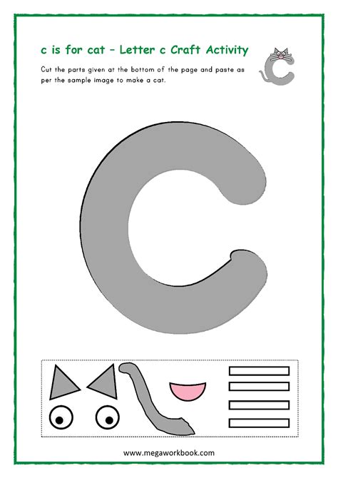 Letter C Cutting Activity Cut Amp Paste Preschool Letter C Cut And Paste - Letter C Cut And Paste