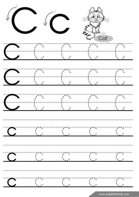 Letter C Tracing Pages Letter Tracing Worksheets Letter C Tracing Page - Letter C Tracing Page