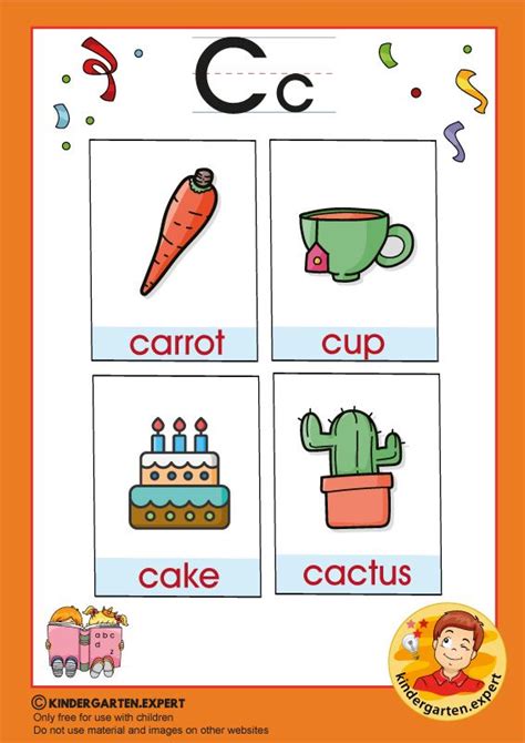Letter C Words For Kindergarten Amp Preschool Kids Kids Words That Start With C - Kids Words That Start With C