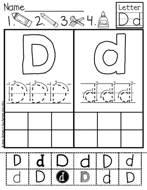 Letter D Cut And Color Simply Kinder Plus Cut And Color Activities - Cut And Color Activities