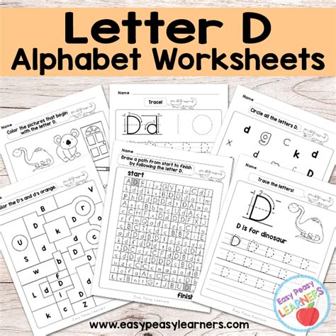 Letter D Worksheets Alphabet Series Easy Peasy Learners Letter D Worksheet - Letter D Worksheet