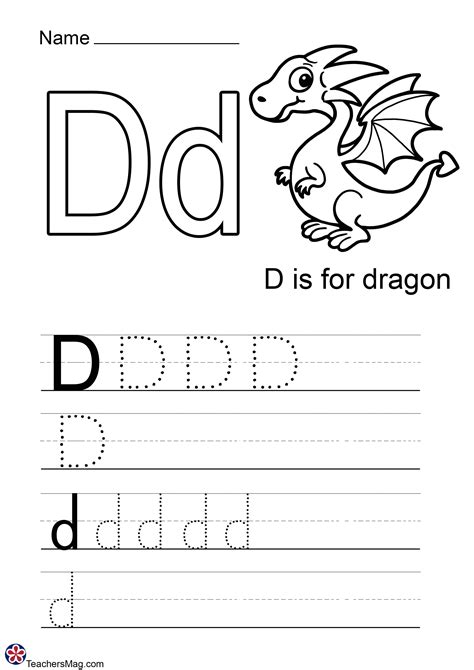 Letter D Worksheets For Preschoolers Teachersmag Com Preschool Worksheets Letter D - Preschool Worksheets Letter D