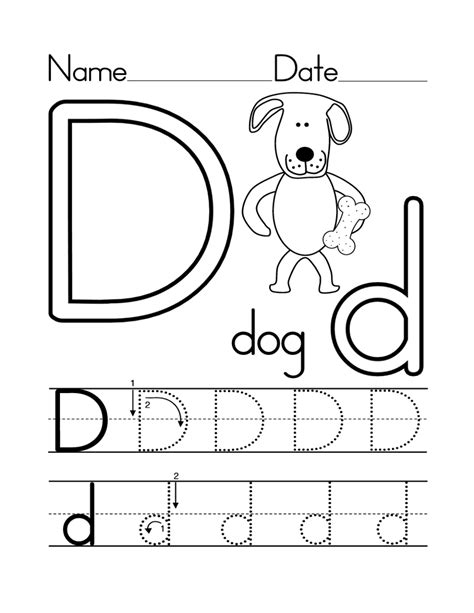 Letter D Worksheets Free Alphabet Printables Kindergarten Letter D Worksheet - Kindergarten Letter D Worksheet