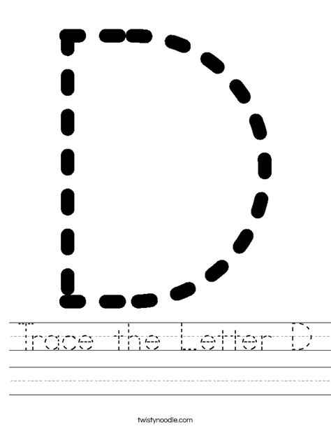 Letter D Worksheets Twisty Noodle Letter D Worksheets For Kindergarten - Letter D Worksheets For Kindergarten