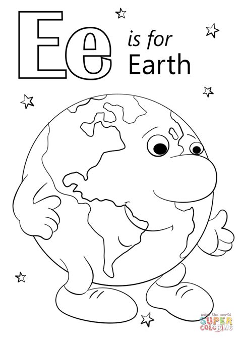 Letter E Is For Earth Coloring Page Coloring E Is For Coloring Page - E Is For Coloring Page