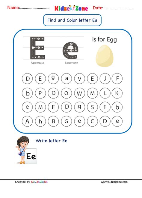 Letter E Which Is Different Worksheet Myteachingstation Com Kindergarten Letter E Worksheet - Kindergarten Letter E Worksheet