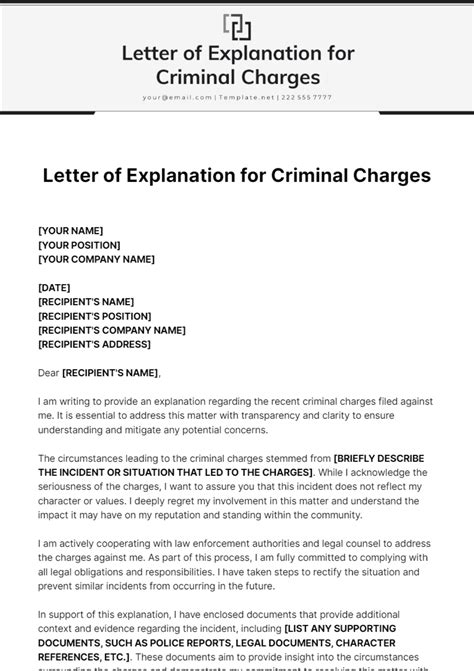Letter Explaining Criminal Background To Employer