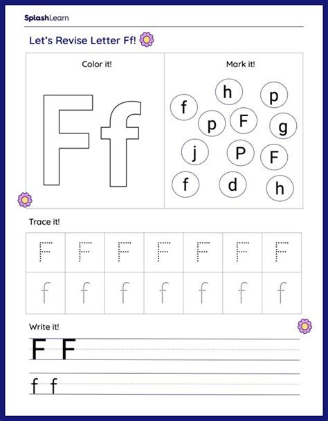 Letter F Worksheets For Kindergarteners Online Splashlearn Letter F Worksheet For Kindergarten - Letter F Worksheet For Kindergarten