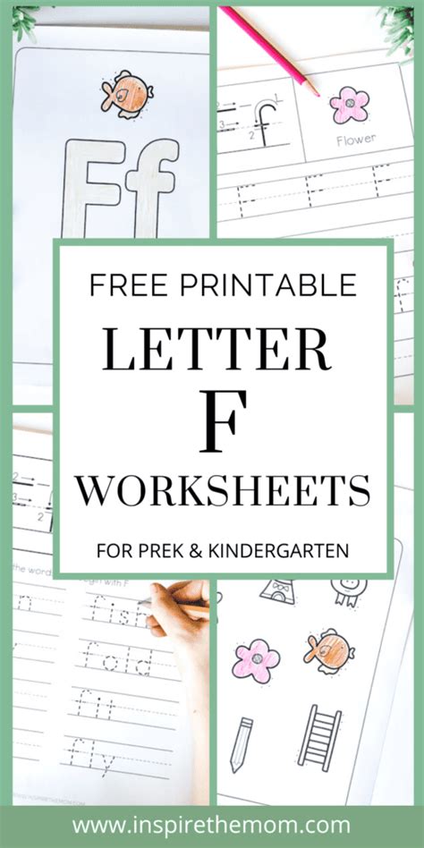 Letter F Worksheets Free Alphabet Series Preschool Words That Start With F - Preschool Words That Start With F